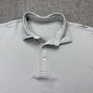 Vineyard Vines Polo Shirt Men XL Gray Pique Stretch Cotton Short Sleeve